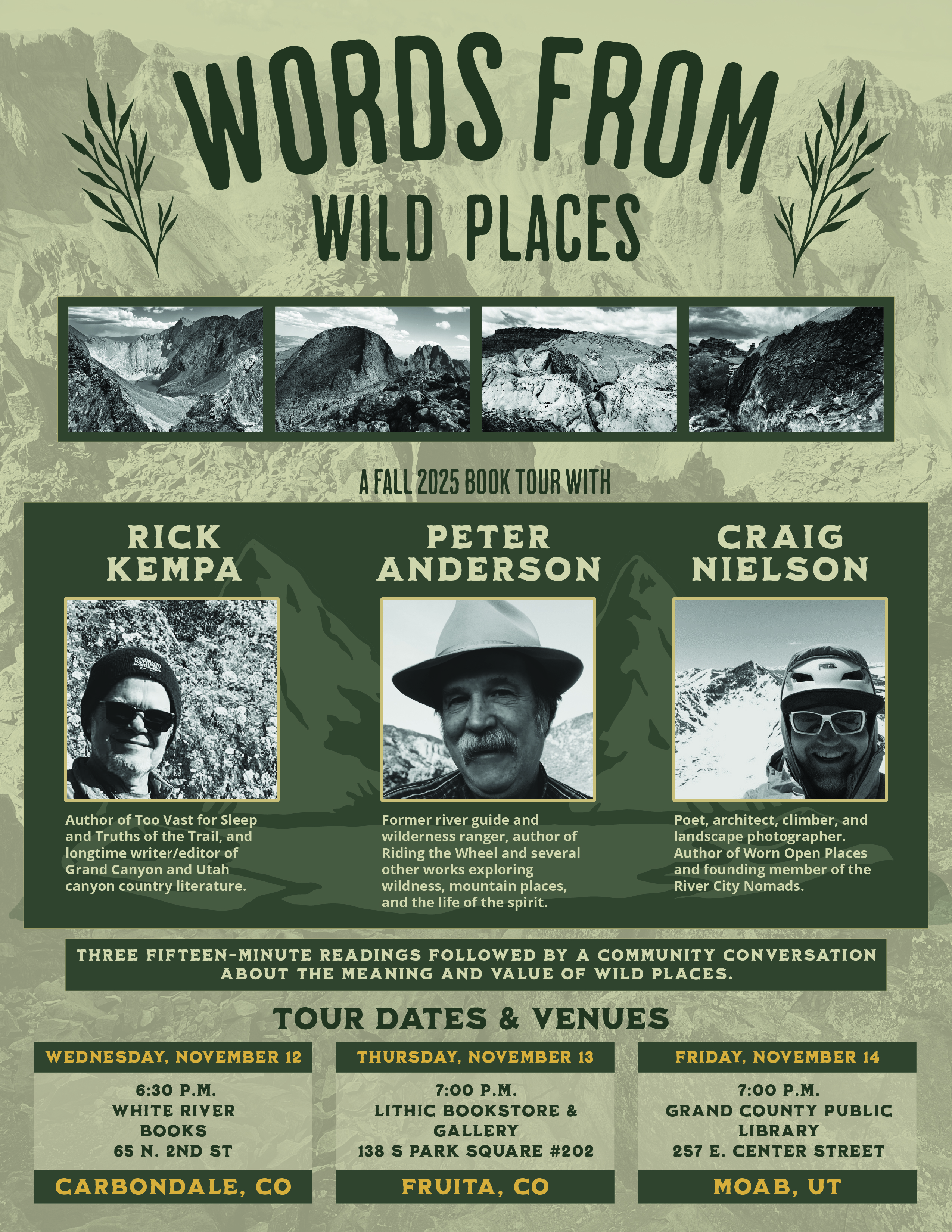 Words from Wild Places November tour! – Deep Wild Journal
